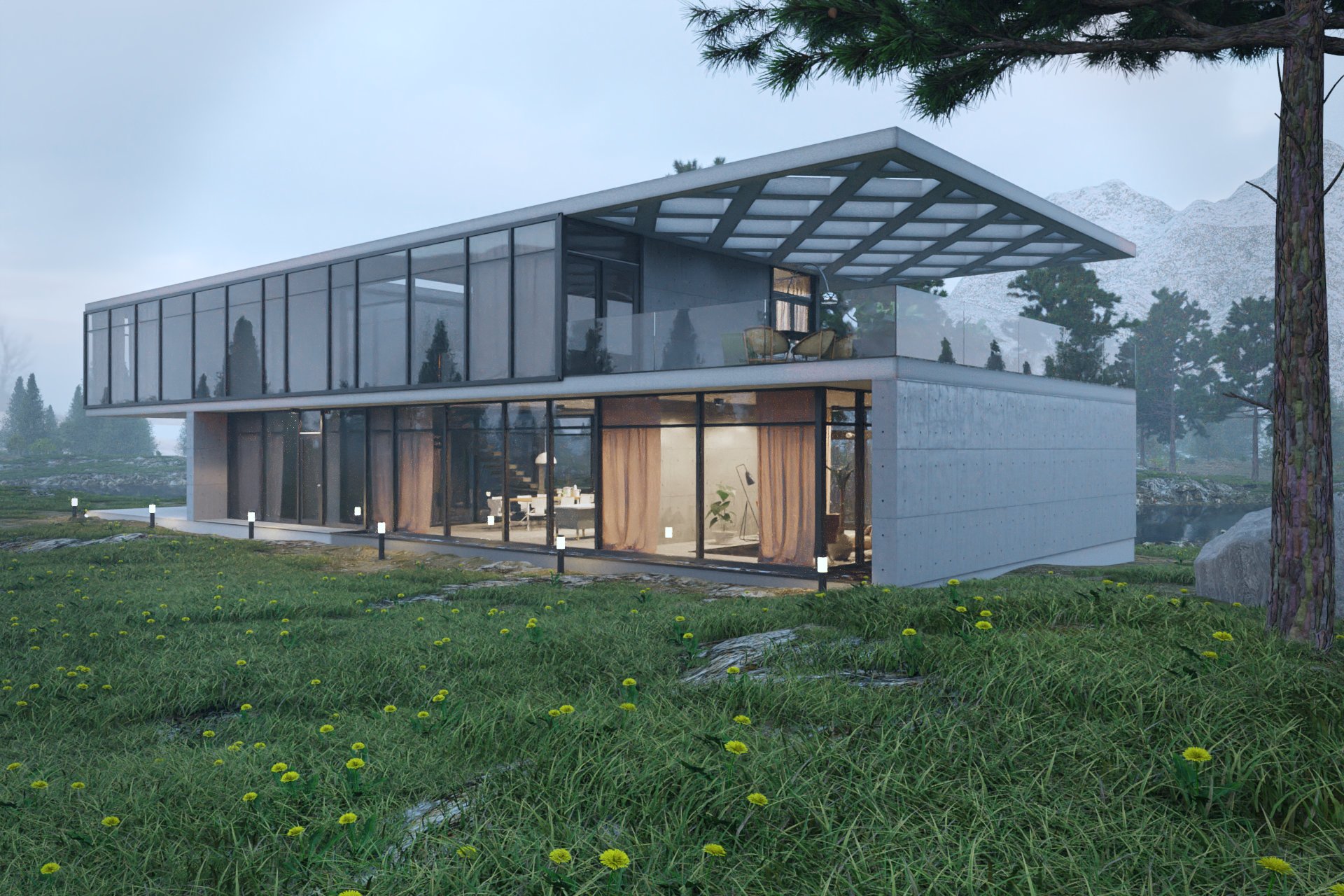 Sample case study house in Sweden architectural visualization