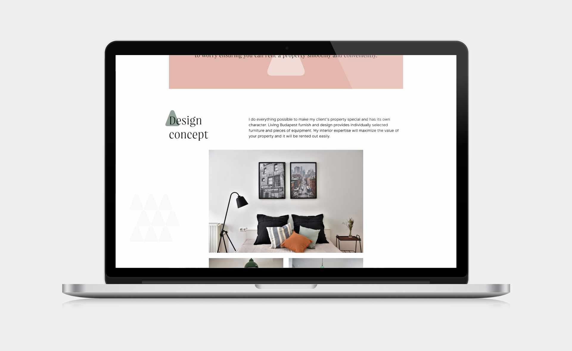 Living Budapest webportal UI design and development desktop design concept page