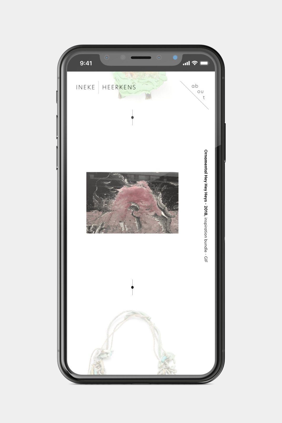 Ineke Heerkens jewellery designer website development phone page - Home