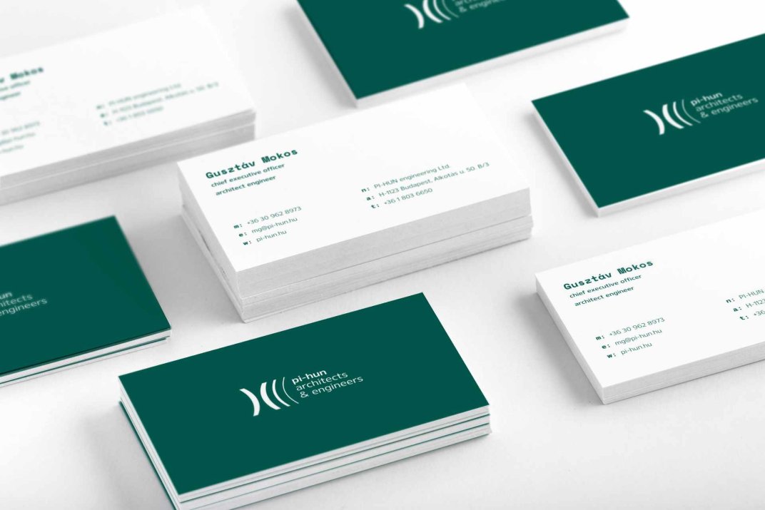 PI-HUN branding stationary business card design
