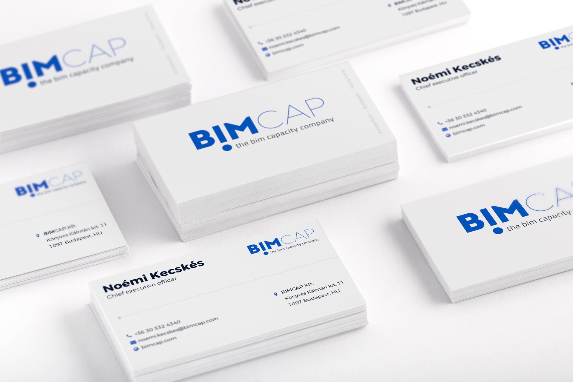 BIMCAP business card back and front design