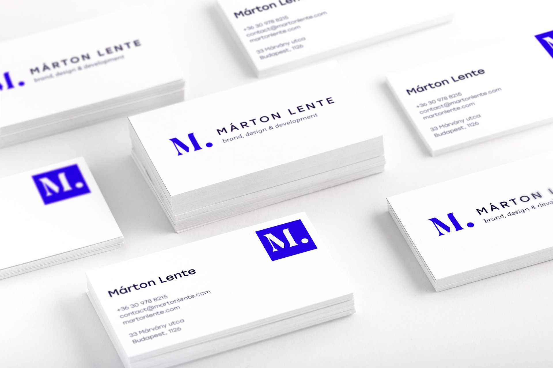 Márton Lente business card back and front design