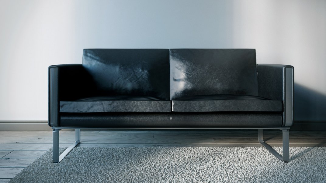 3D visualization of Hans Wegner sofa CH102