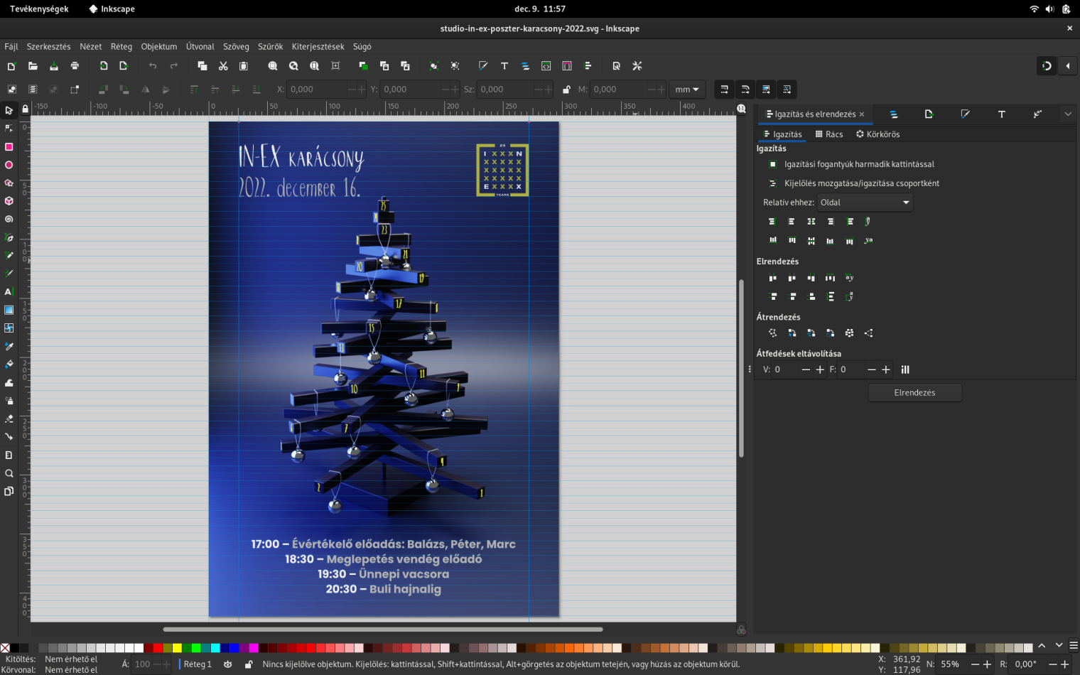 Poster designed in Inkscape on Linux – (3D graphics created in Blender)