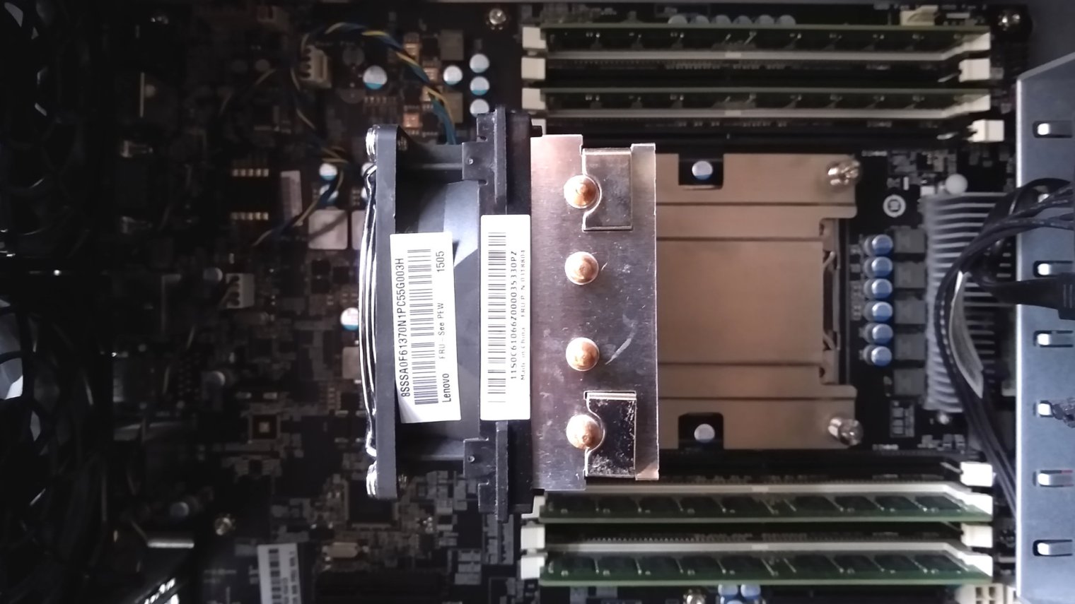 Closeup on an Intel Xeon CPU heatsink – an excellent choice for arch-viz in professional segment