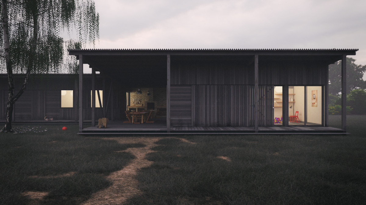 3D visualization of clubhouse for therapeutic horse riding center